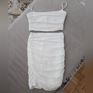 Oh Polly 2 piece white set